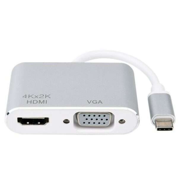 Type C Male To HDMI And VGA Female Adapter Cable