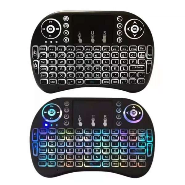 046-6 RGB Rechargeable Wireless 2.4ghz Keyboard LED Backlit