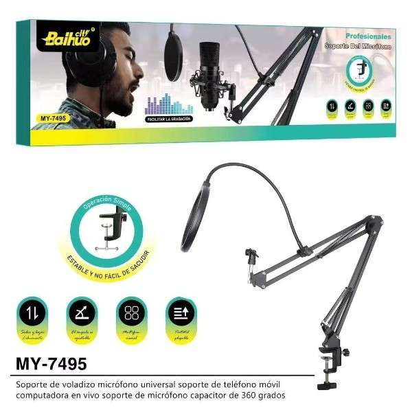 Baihuo MY-7495 Table Clamp Microphone Arm