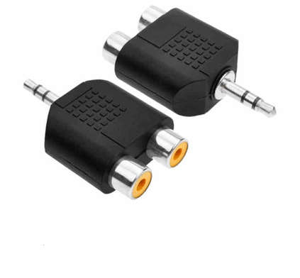 RCA AUX 3.5mm Linear Audio Converter Double Lotus Head Plug 3.5mm
