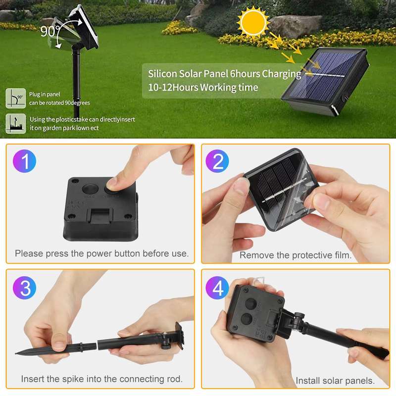 FA-T6050 RGB Solar Powered Strip Light 5M