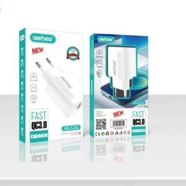 Aerbes AB-SJ30 Portable QC3.0 USB Wall Fast Charger