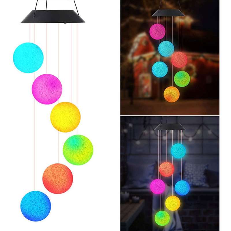 FA-893-5 Solar Powered RGB Eva Ball Garden Light