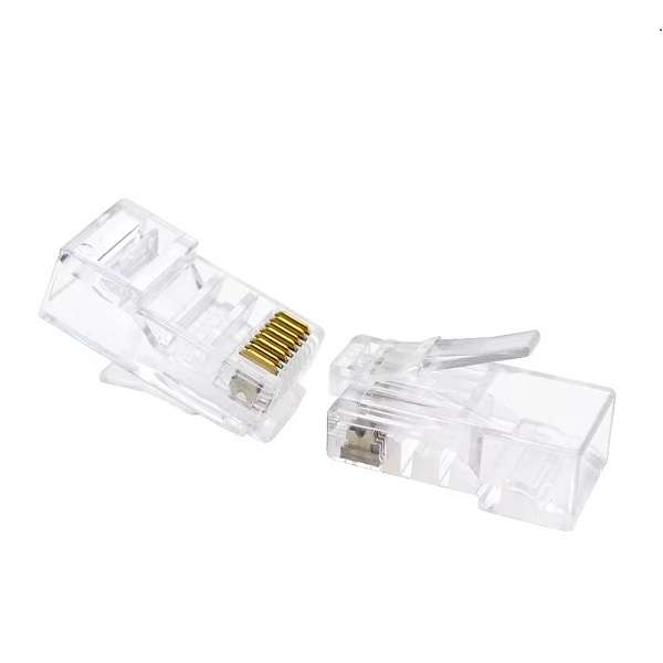 RJ45 Cat 6 Network Cable Connector Crystal Head (Unshielded)100pc