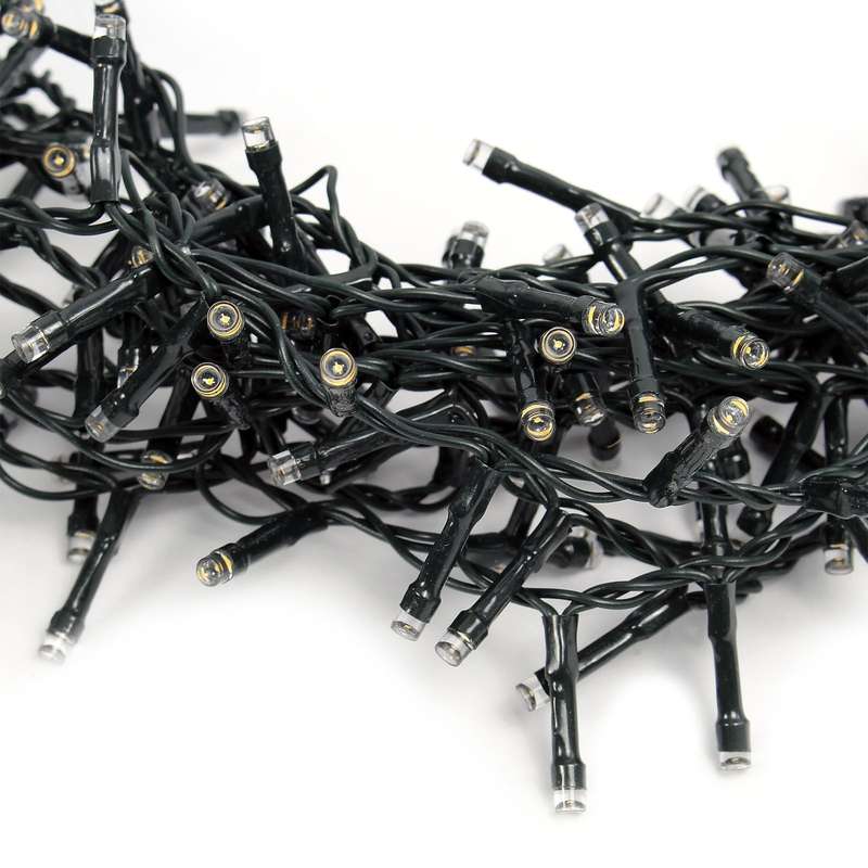 ZYF-D85 20M Warm White LED Inter-Connecting Black Cable Fairy Light