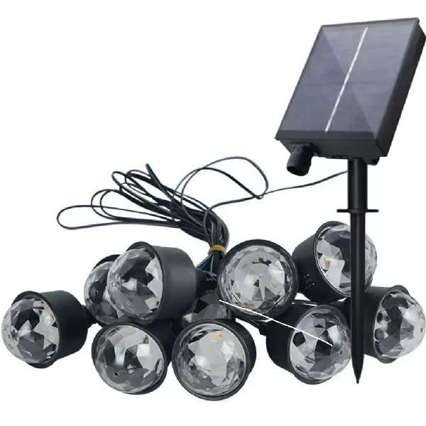 FA-DC6887T Solar Garden Ambient String Lights 2 In 1 Color Warm White+ RGB