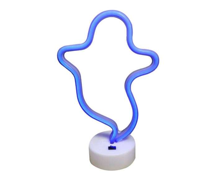 B-25 USB DC Cable Or Battery Operated Ghost Neon Lamp With Base And On/Off Switch