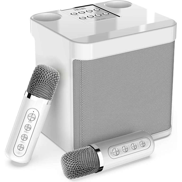 YS-203 Portable Mini Wireless Bluetooth Speaker With 2 Karaoke Microphone