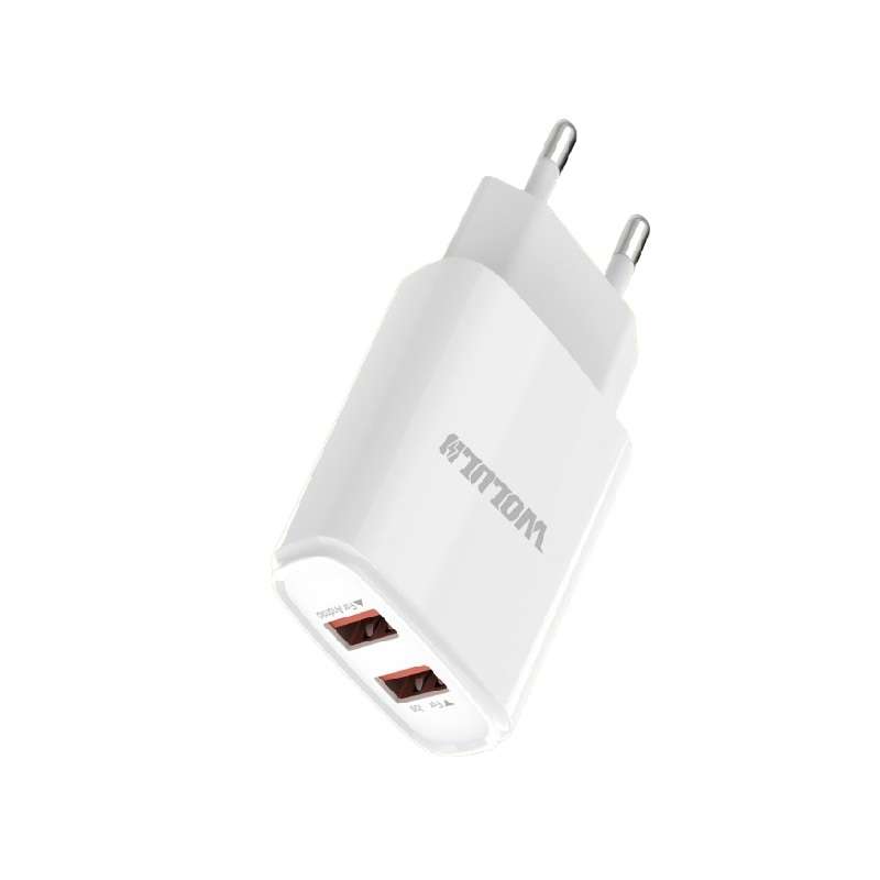 Wolulu AS-51398 Dual USB Smart Fast Wall Charger 2.1A
