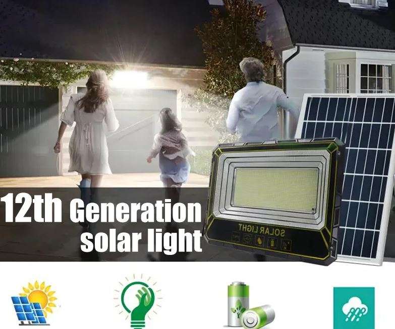 FA-GTX-300W LED Solar Powered Flood Light With Solar Panel And  Remote Control