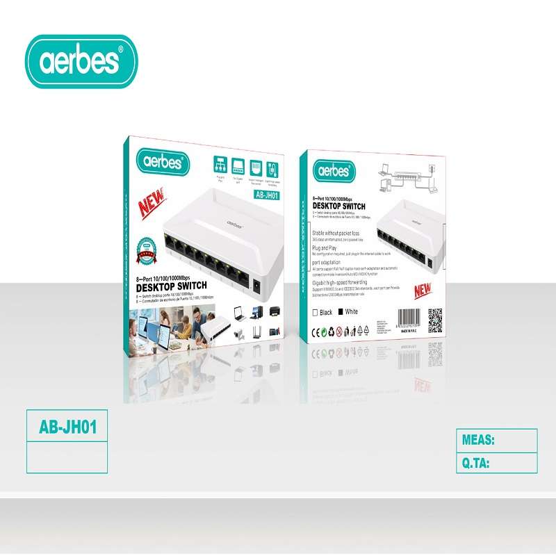 Aerbes AB-JH02 Ethernet Desktop Switch 5 Port