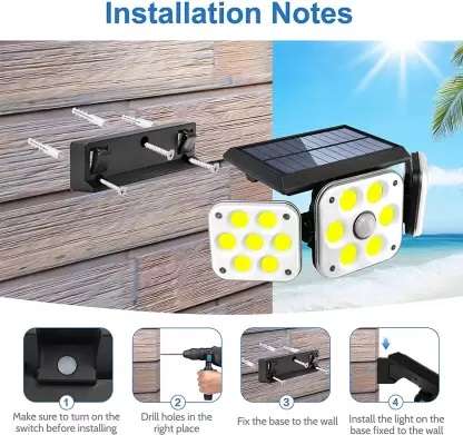 FA-1765B Solar Powered Sensor Wall Light 180 COB