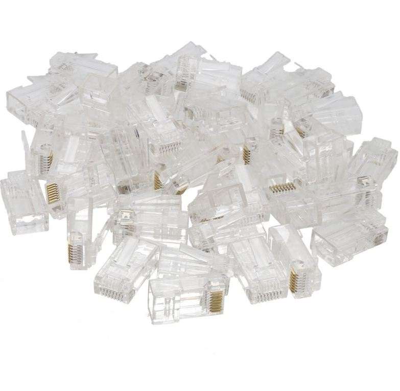 RJ45 Cat 6 Network Cable Connector Crystal Head (Unshielded)100pc