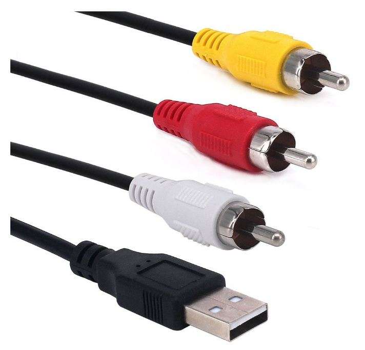SE-L208 USB To 3RCA Male AV Cable