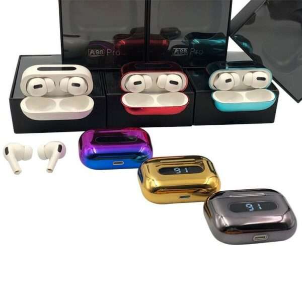 TWS A98 Pro True Wireless Stereo Earphone Bluetooth 5.0 Touch Control Earbuds Screen