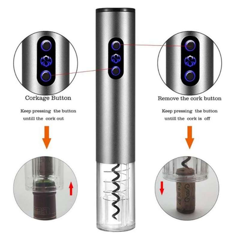 XF0340 Electric Wine Opener Gift Set With Charging Base