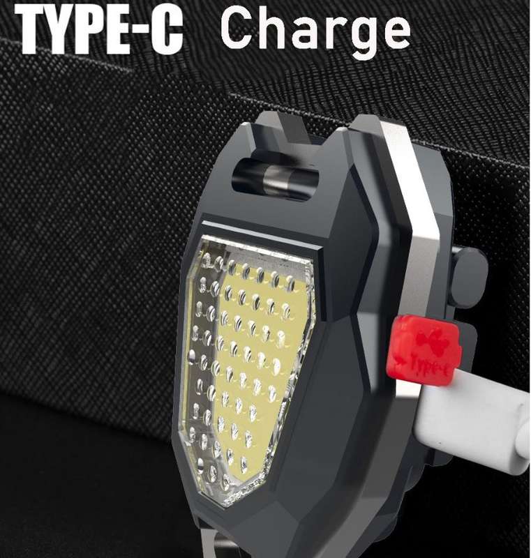 FA-W5144 Mini COB LED Flashlight Rechargeable Key Chain Torch