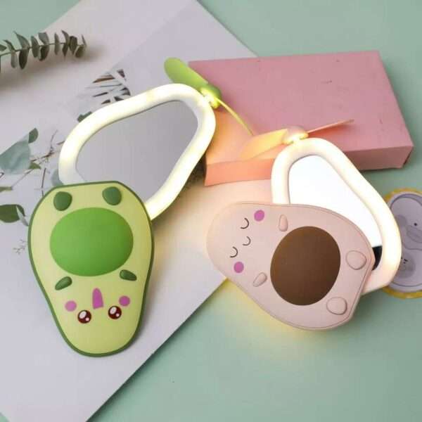 USB Rechargeable Hand-held Cute AvocadoLow Noise Mini Portable Handheld Fan