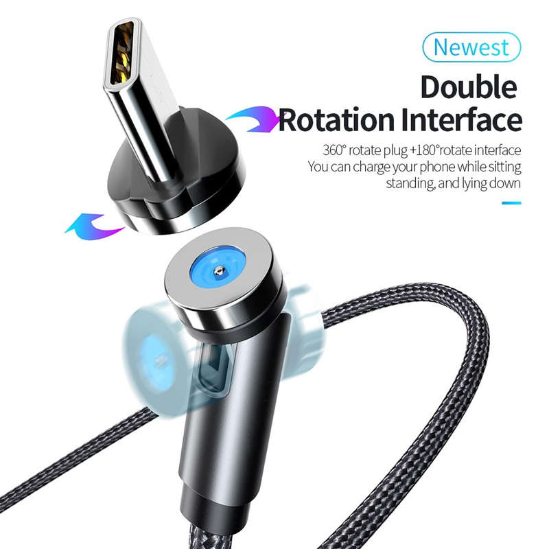 Treqa CA-847 Magnetic 3 in 1 Cable Type C. Lighting And V8 3.4A