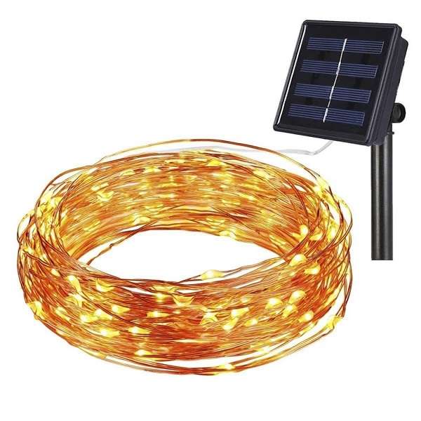 ZYF-D245 Solar Powered Copper Wire Fairy Light 200 LED Warm White 20M