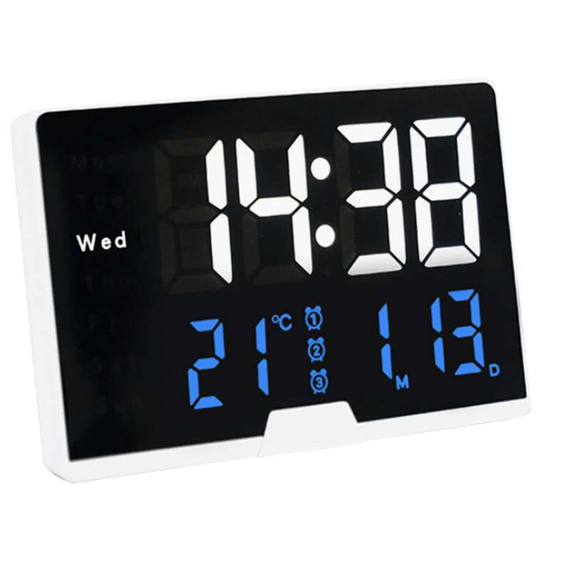 DS-6627 LED Digital Alarm Clock With Temperature + Day And Month Settings