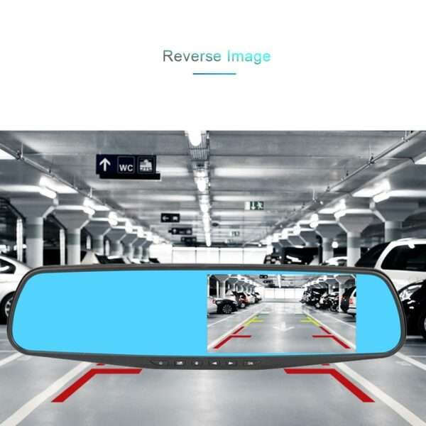 Q004 Full HD Car DVR Rearview Mirror Dual Channel Recorder
