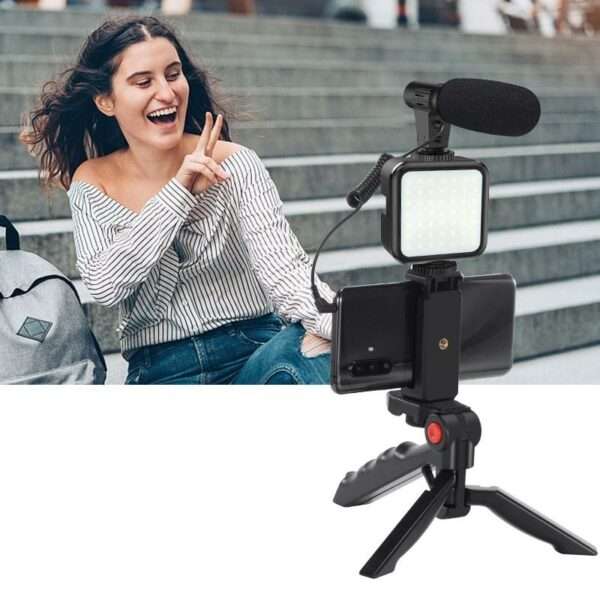 PM-208 Professional Vlogging Video Shooting Kit With Mini Tripod AY-49