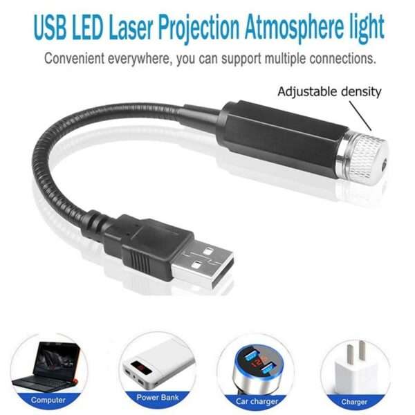 JG20375383 Portable USB Starry Projector LED Car Interior Laser Light
