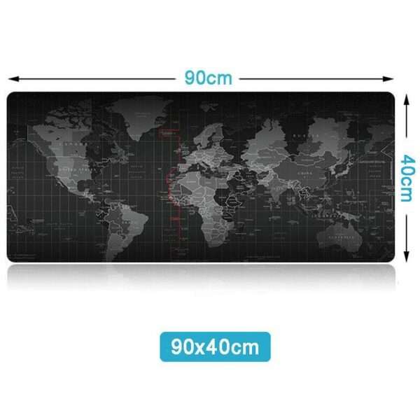 90cm x 40cm x 3mm World Map Gaming Anti-slip Mouse Pad