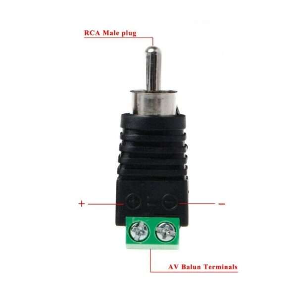 XF0572 Male Plug to AV Terminal Connector 100 Pcs