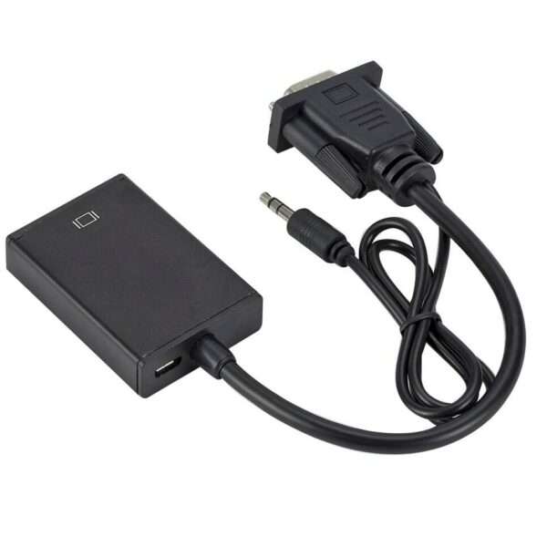 XF0116 1080P HD VGA To HDMI with 3.5mm Audio Adapter Cable SE-CL01