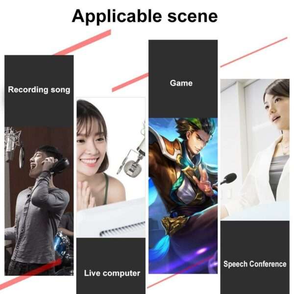 V+8 Sound Card Audio Interface External USB Live Broadcast With Microphone