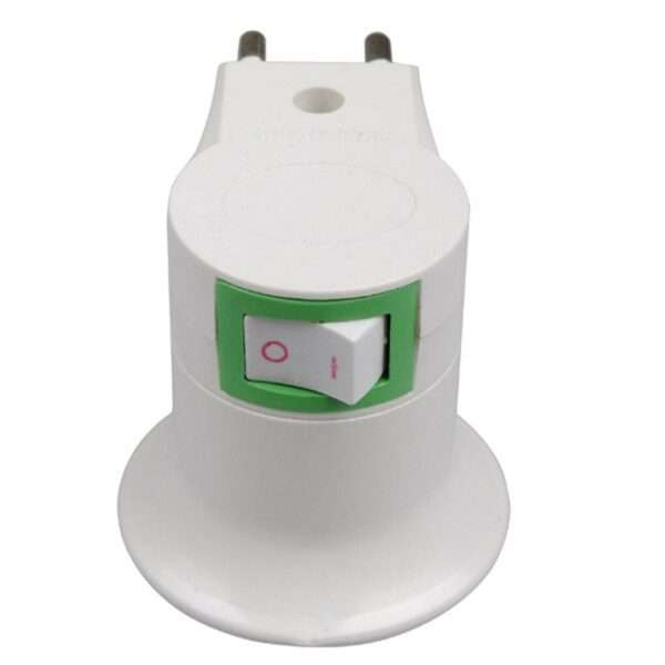 Type E-27 EU plug adapter with power on-off control switch