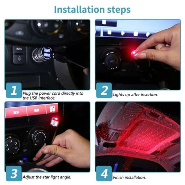 JG20375383 Portable USB Starry Projector LED Car Interior Laser Light