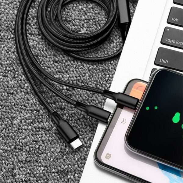 GQ-160 3 In 1 Mobile Phone USB Charger Cables for Fast Charging