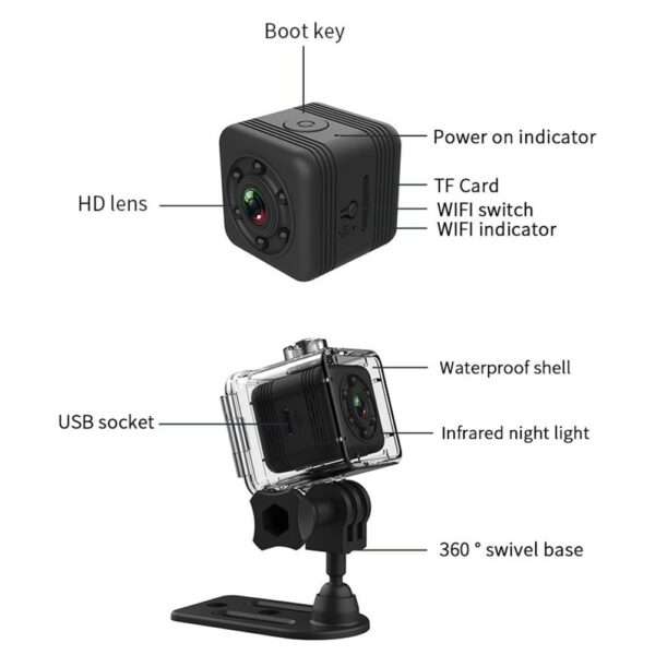 SQ29 WiFi Infrared HD Night Vision 360 Degree Rotatable Security Surveillance Camera