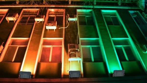 MJ-AW200C Solar Powered  Flood Light RGB 200W