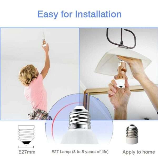 V16 Fisheye E27 Bulb Panaromic Wifi Camera V380 Pro App