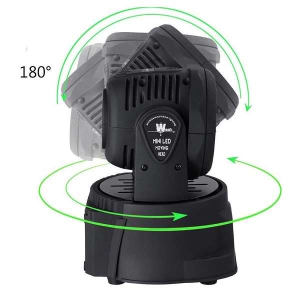 PM-009 Mini 7 LED Rotatable Head RGB Stage Light With Digital Display