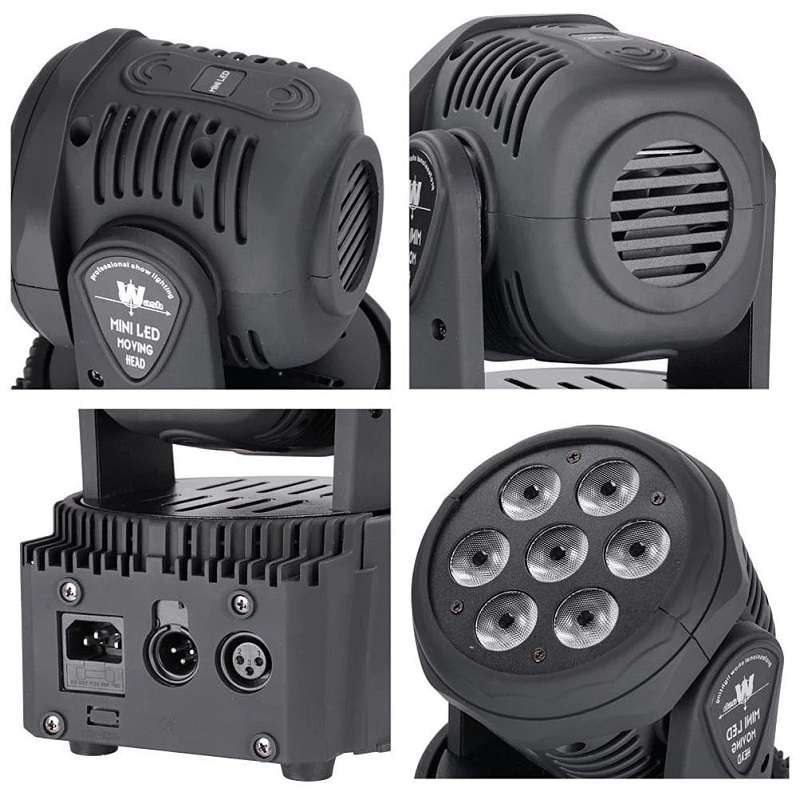 PM-009 Mini 7 LED Rotatable Head RGB Stage Light With Digital Display