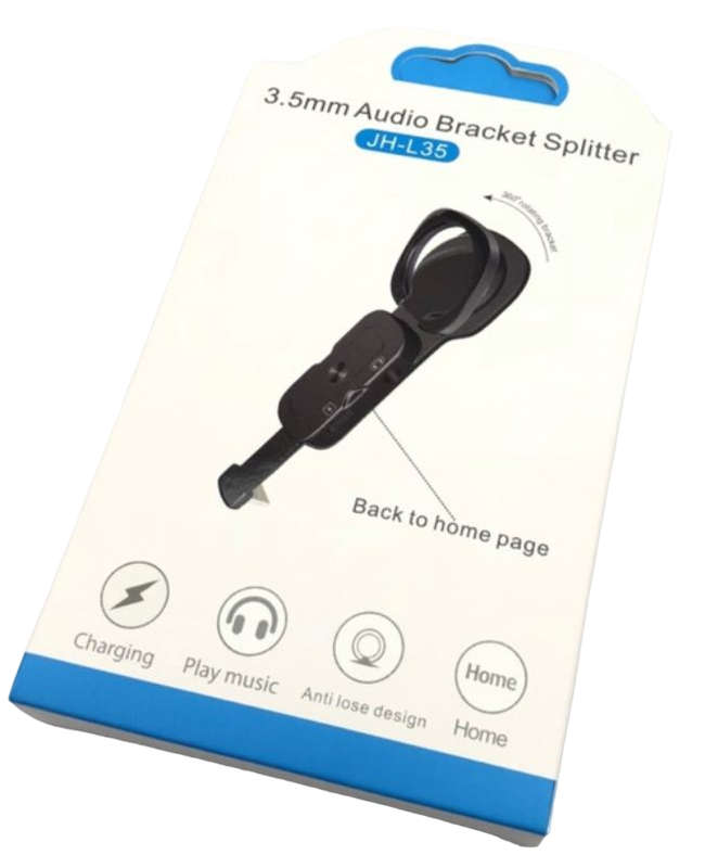 JH-L35 Lightning 3.5mm for Earphone + Lightning for Charging Phone Holder Ring Stent