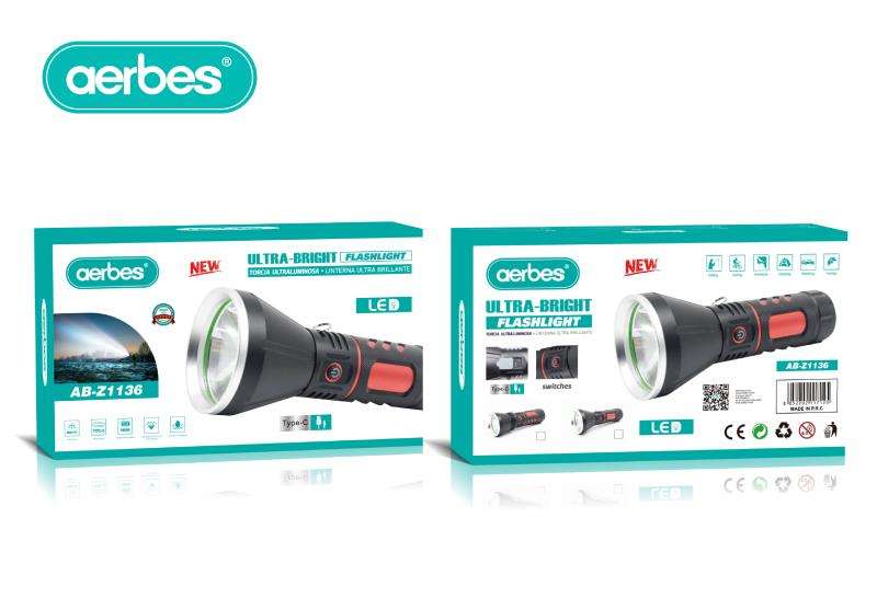 Aerbes AB-Z1136 Ultra Bright Flashlight 2600LM 800M Range 13200Mah Battery