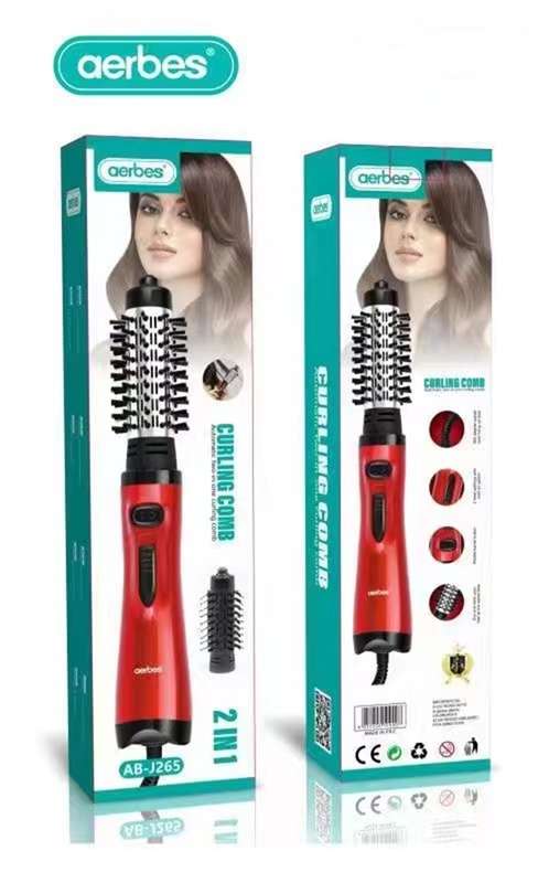 Aerbes AB-J265 Curling Hair Brush 2 In 1
