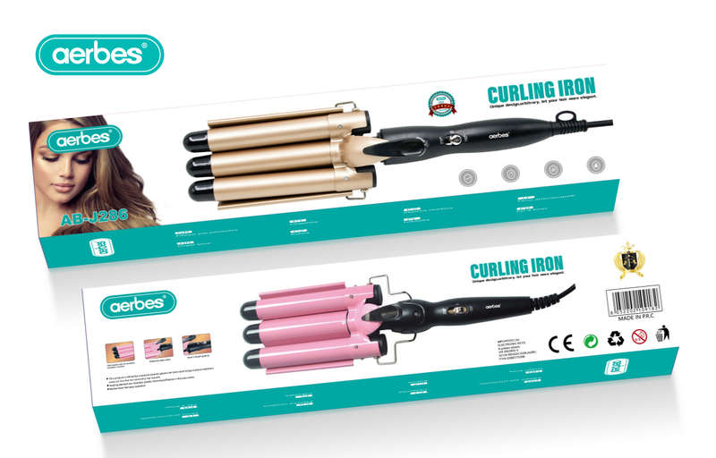 Aerbes AB-J286 Electric Curling Iron Rated Power 70W-130W 180-210 Degrees Celsius
