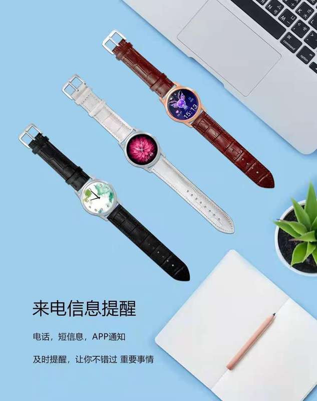 TB12  Smart Watch With Pu Leather Straps Lefun App