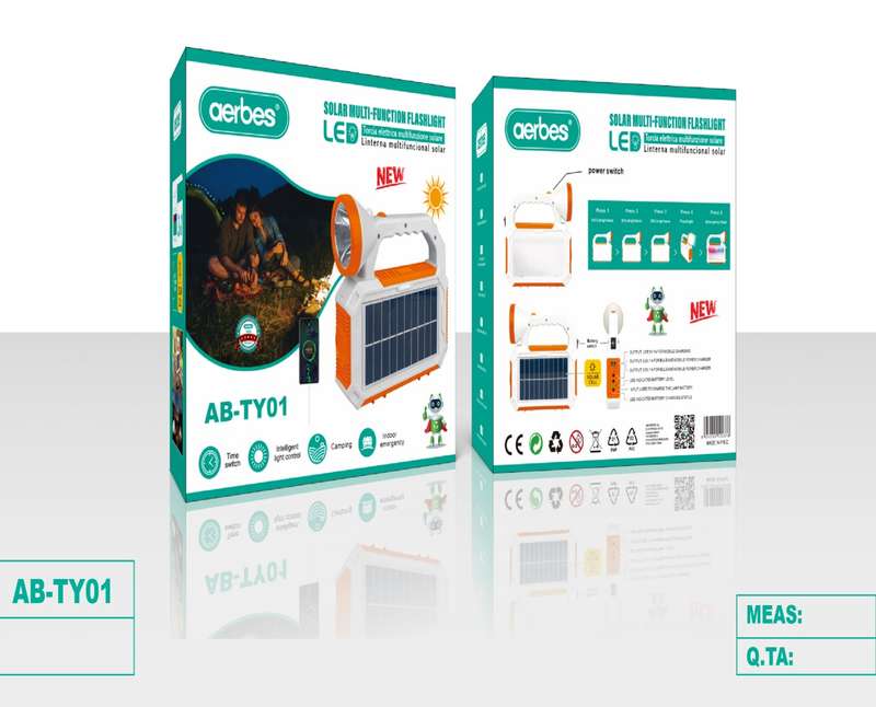 Aerbes AB-TY01 Solar Powered Emergency Light Torch 51LED With 4200Mah Battery