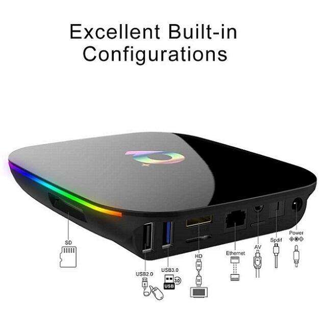Aerbes AB-R7 Q Plus 3D Smart TV Box 4GB + 64GB 8K HUD CPU 4 Core Wifi 2.4g