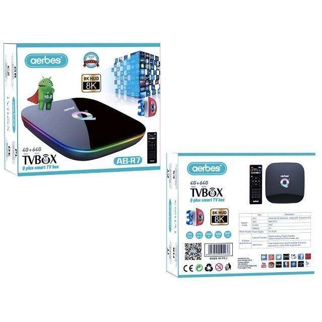 Aerbes AB-R7 Q Plus 3D Smart TV Box 4GB + 64GB 8K HUD CPU 4 Core Wifi 2.4g