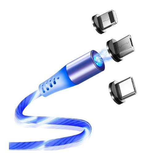 X-Cable 360° Magnetic LED USB 3 in 1 Charging Cable