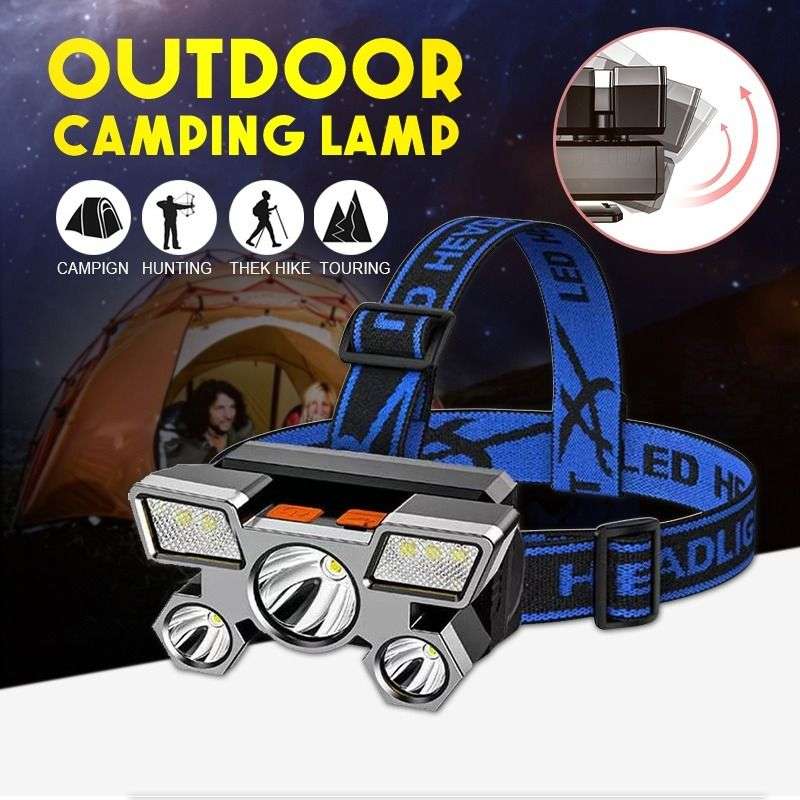 Aerbes AB-Z1195 Rechargeable 4 Sided  9 LED Headlamp